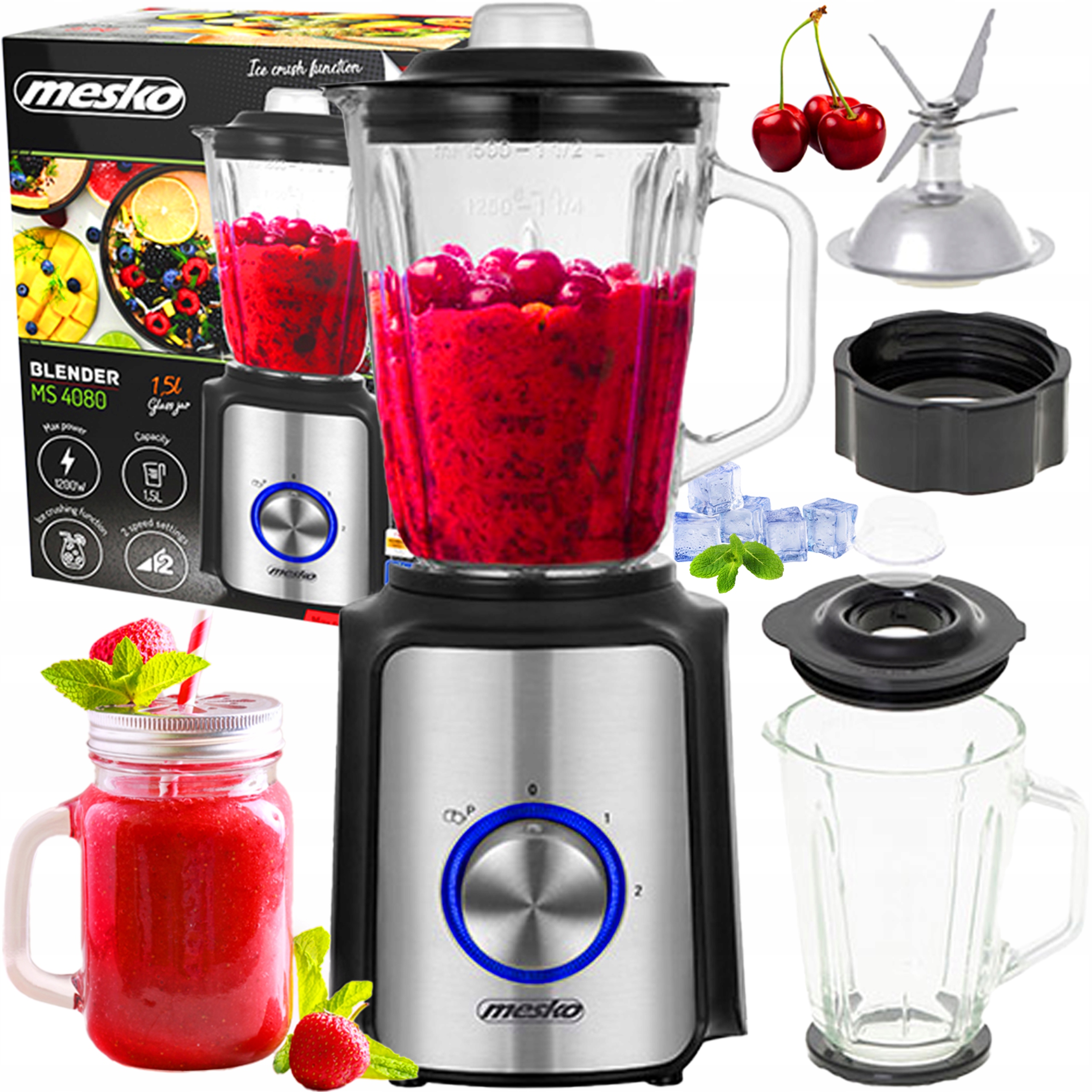 Hrnkový mixér Mesko MS40801 1200 W strieborný/sivý
